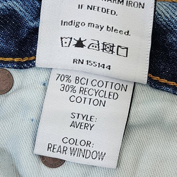 High Rise Straight Boyish Jeans 25 Blue Model Off-Duty NWT - Picture 8 of 8